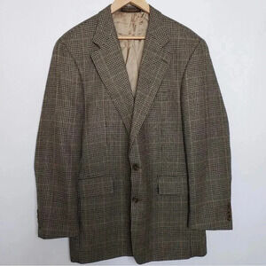 P.O.S.H. Newport Beach Brown Plaid Print Sz. 43T